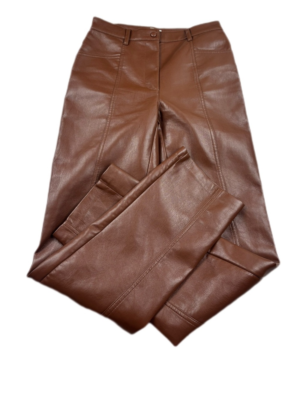 Aritzia Wilfred Brown Faux Leather Pants Size 2